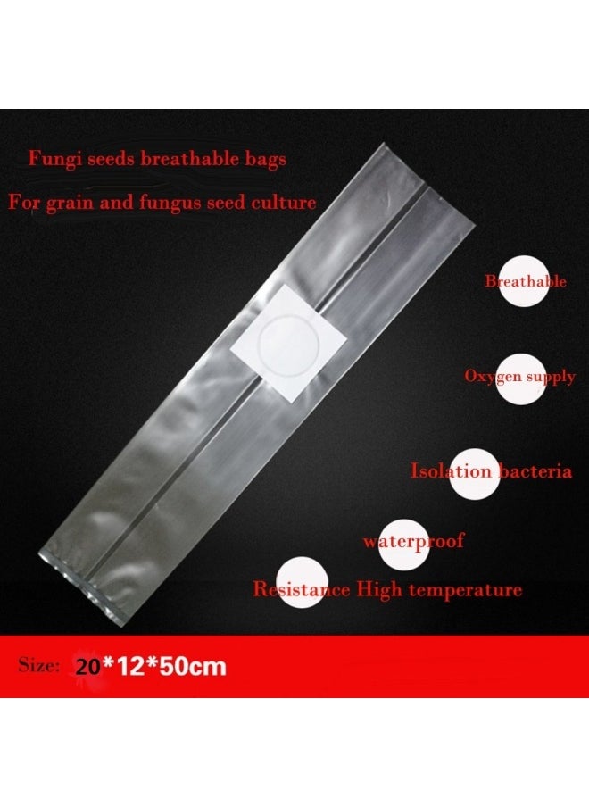 Generic Sucohans  10 Count Mushroom Bags All in One Mushroom Grow Bag Farm-Mushroom Sealable Myco Bags Large Size 8 X 5 X 19 0.2 Micron Filter 3 Mil Polypropylene for Substrate Autoclavable  - Image 5