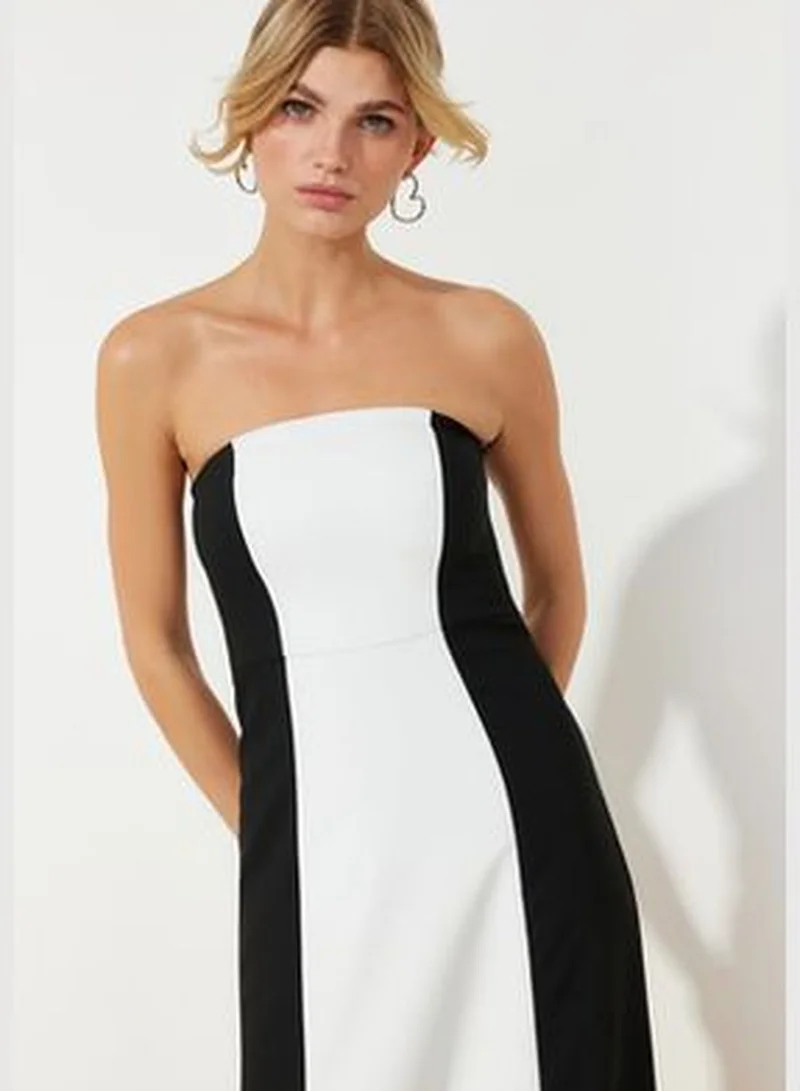trendyol Color Block Midi Dress