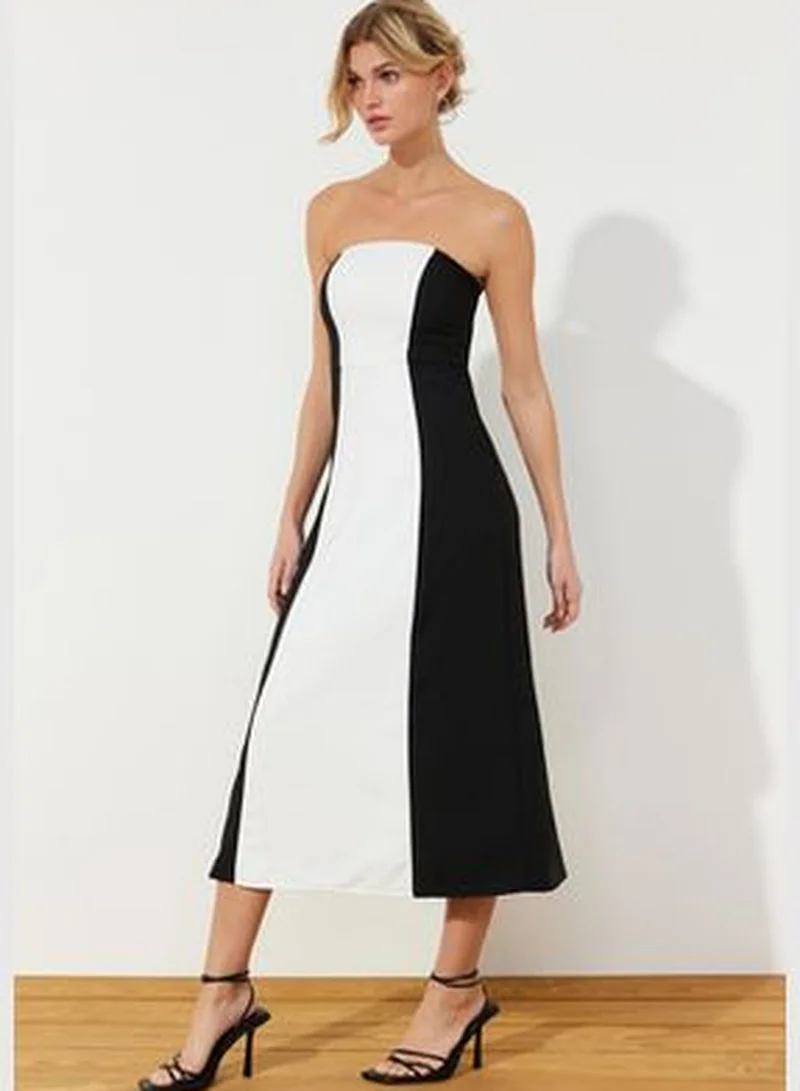 trendyol Color Block Midi Dress