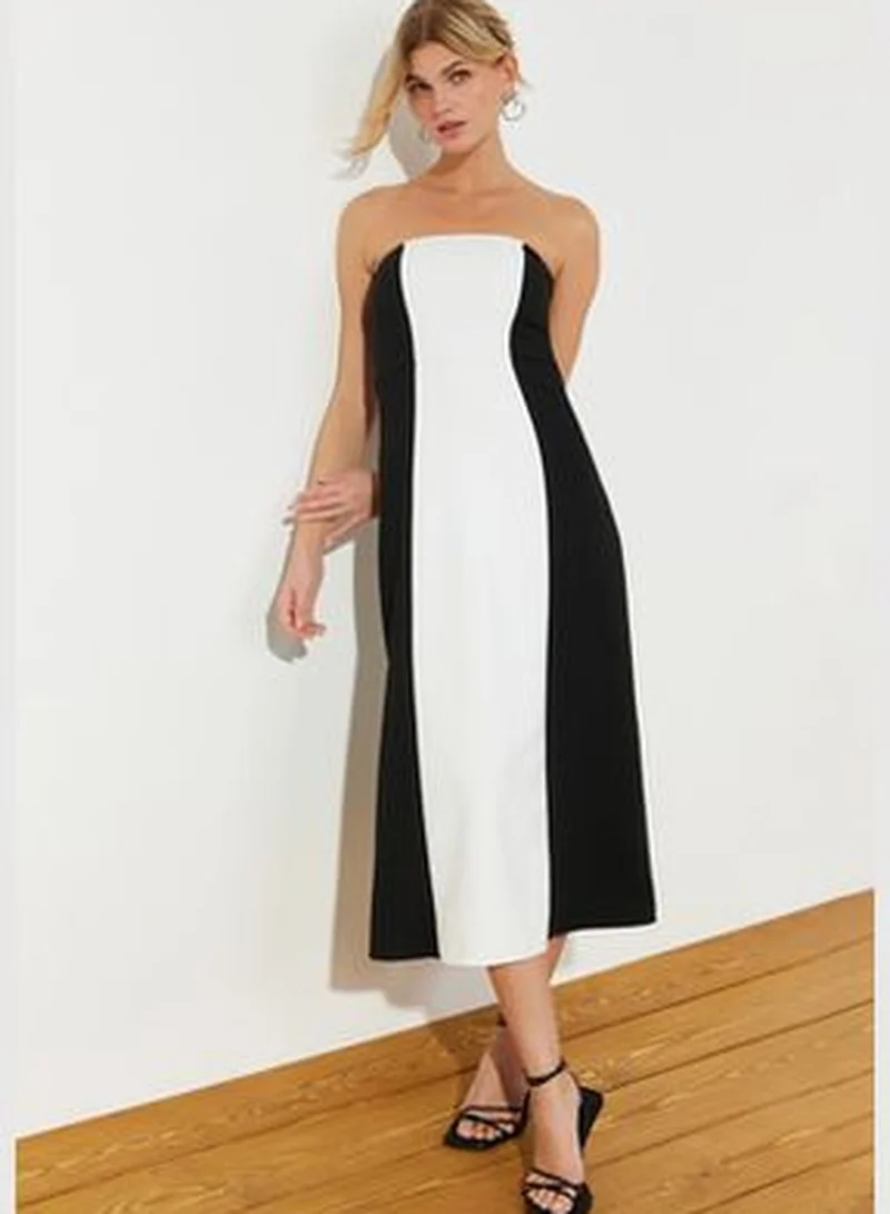trendyol Color Block Midi Dress