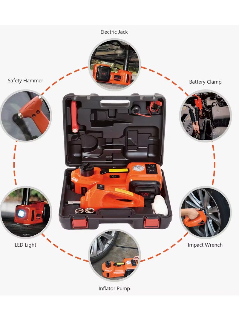 Gasin 12V 5 ton car electro-hydraulic jack set with air pump multi-function 4 in 1 suitable for all car models - Image 4
