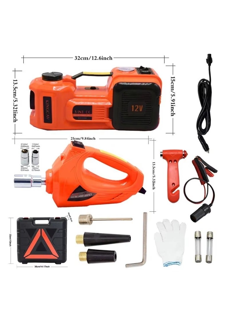 Gasin 12V 5 ton car electro-hydraulic jack set with air pump multi-function 4 in 1 suitable for all car models - Image 5