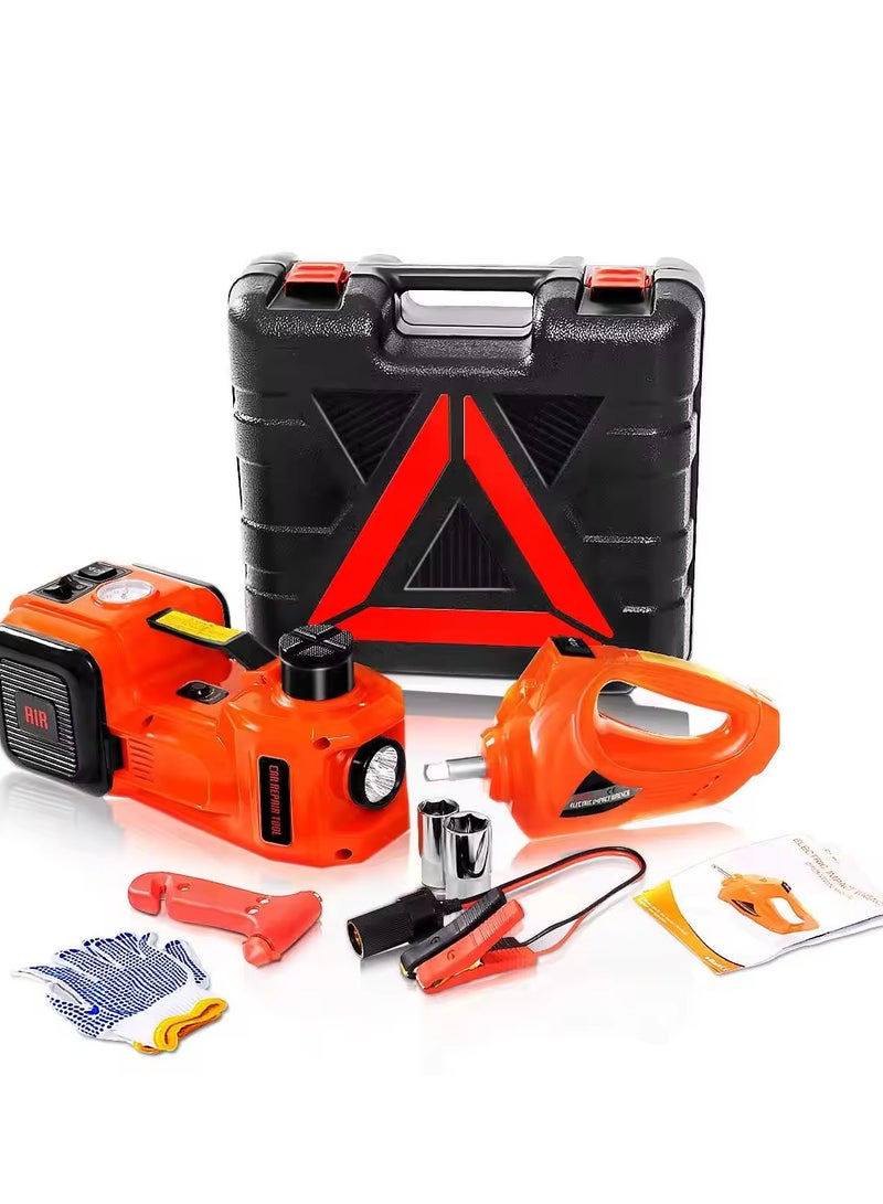 Gasin 12V 5 ton car electro-hydraulic jack set with air pump multi-function 4 in 1 suitable for all car models - Image 1