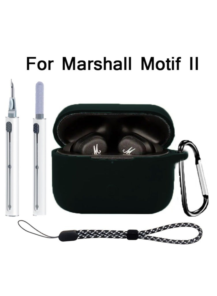 Silicone Cover Compatible with Marshall Minor II - Comes with rope and hook & cleaning pen - Black - Image 1