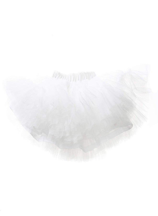 elamccor Baby Tutu Skirt Toddler Little Girls'Ballet Dance Tulle Skirt 1-10T White - Image 2