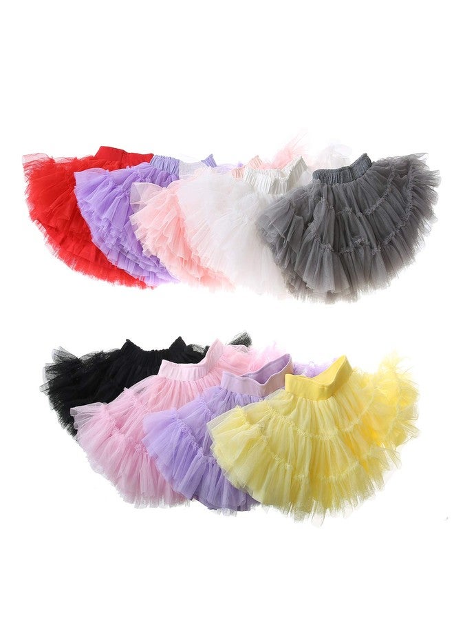 elamccor Baby Tutu Skirt Toddler Little Girls'Ballet Dance Tulle Skirt 1-10T White - Image 4