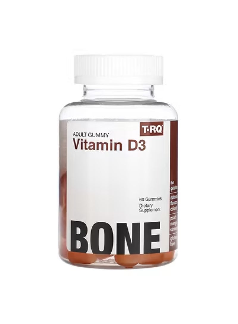Adult Gummy, Vitamin D3, Peach, Mango, Strawberry, 60 Gummies