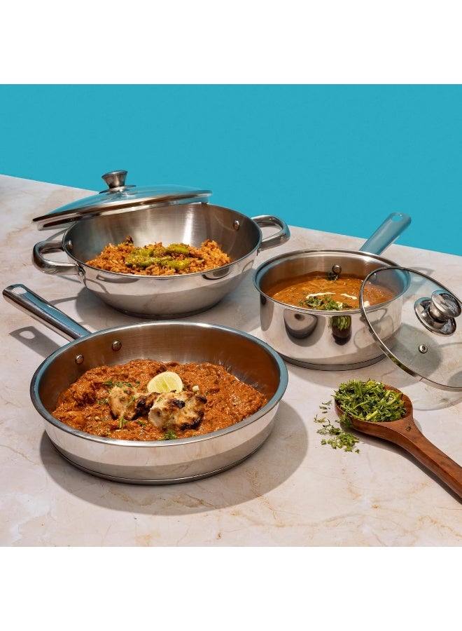 VINOD طقم أواني الطهي من الفولاذ المقاوم للصدأ فينود مودينا 5 قطع - Image 2