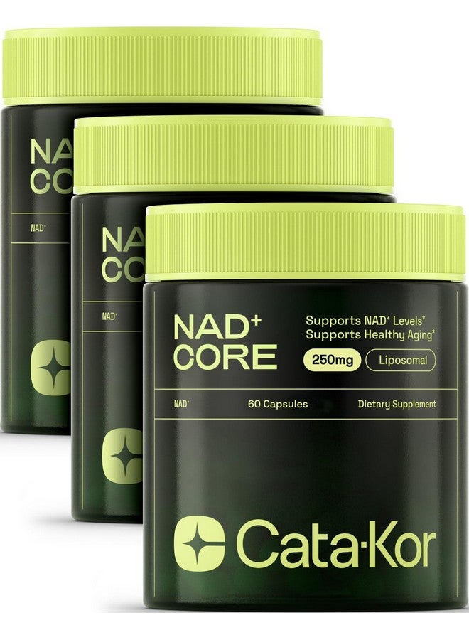 Cata-Kor NMNH Supplement Alternative - Liposomal NAD CORE LipoNAD 250mg - 90-Day Supply - Pack of 3 - High Purity NAD Supplement for Anti-Aging, Energy, Focus - 60 Capsules - Image 1