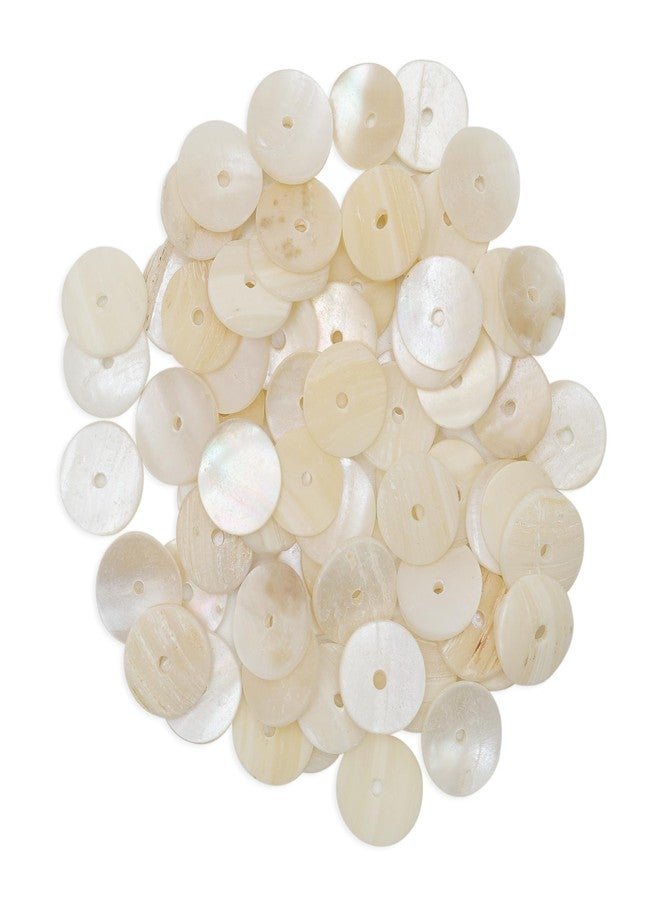 Embroiderymaterial Single Hole Round Mother of Pearl Buttons for Embelishment, Sewing and Crafting (72 Pieces, Cream) (10 MM) - Image 1