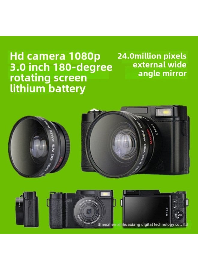 Generic E-commerce Digital Camera Video Camera 48 Million Full HD 4K With Flip HD Screen R2S-Body Color:Standard English Version Black  - Image 2