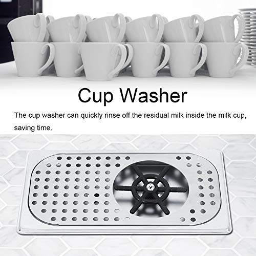 TOPINCN Cup Washing 114mm Diameter 201 Stainless Steel Machine Rinser Pitcher Drain and Drip Tray for Bar Coffee Shop G1/2in - Image 4