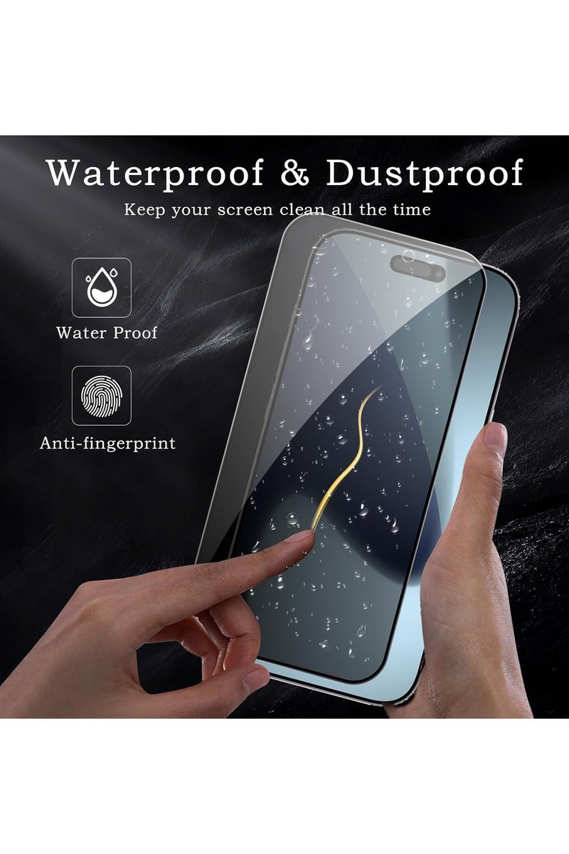 Fankalo [2+2 Pack] Privacy Screen Protector for iPhone 17 Pro Max 6.9-Inch with Camera Lens Protector, Anti-Spy Tempered Glass Film 9H Hardness Bubble Free Anti-Glare,2-Pack Each - Image 5