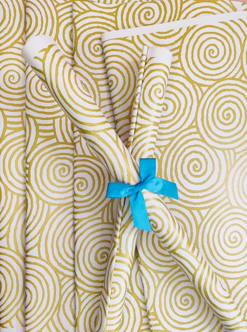 Tera13 TERA 13 Golden Gift Wrapping Paper Sheets, Gift Wrapping Paper Sheet, Gift Wrap Roll, Gift Cover Rapping Paper, Gift Packing Materials, Golden Gift Wrapping Paper (10pcs) - Image 4
