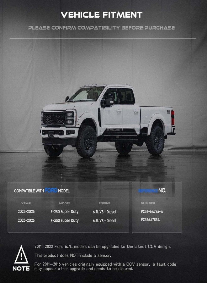 RHAOCZIYAUTO Air Oil Separator Assembly Compatible with Ford F250 F350 F450 F550 2023-2024 Super Duty 6.7L Diesel PC3Z-6A785-A, PC3Z6A785A - Image 2