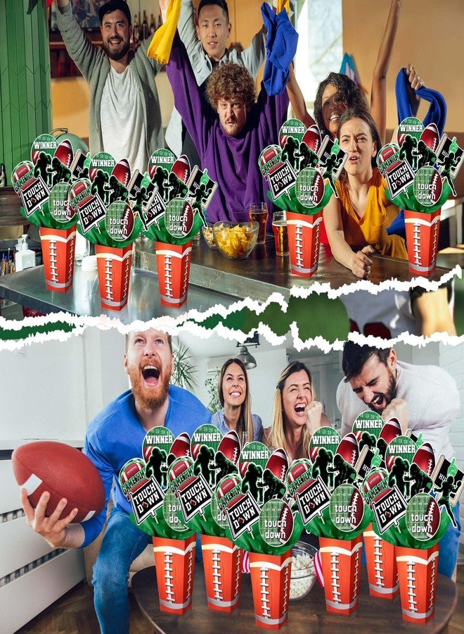 Marspark 6 Sets 54 Pcs Football Party Centerpieces Decorations Sports Themed Table Toppers with Box Game Day Football Cutouts and Sticks for DIY Shower Sports Party Birthday Decor - Image 5
