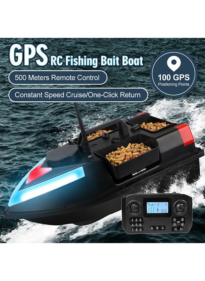 Generic RC Fishing Lure Boat 500m Remote Control Fishing Bait Boat GPS Auto Return Waterproof Nesting Boat with Double Motors  - Image 2