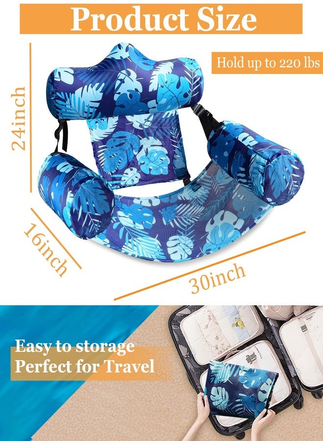 AMENON 2 Pack Inflatable Pool Floats Adult, Floating Chair Lounger, Adjustable Blow up Pool Noodles Float for Heavy Duty Adult, Fabric Swimming Water Chair for Party Summer Beach Vocation Essential Lake Fun - Image 3