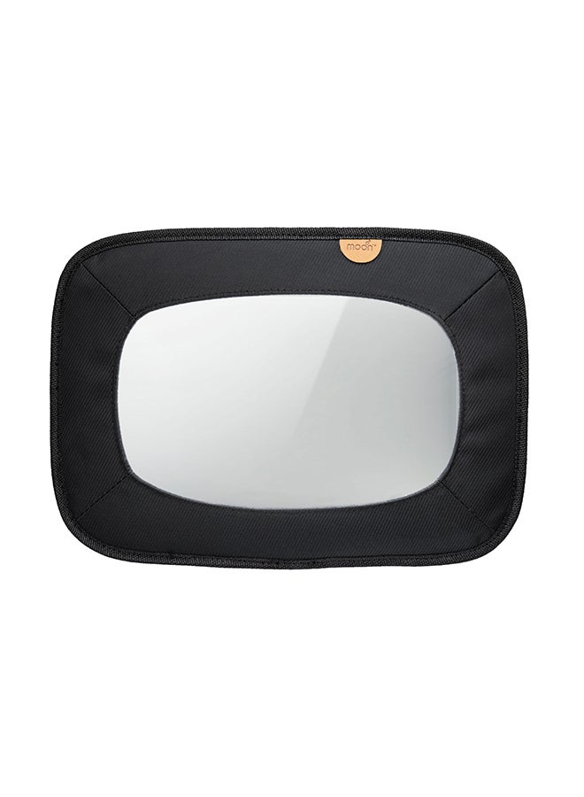 Moon Baby Back Seat Mirror - Universal Fit, Anti-Slip, 360-Degree -Black Twill  - Image 1