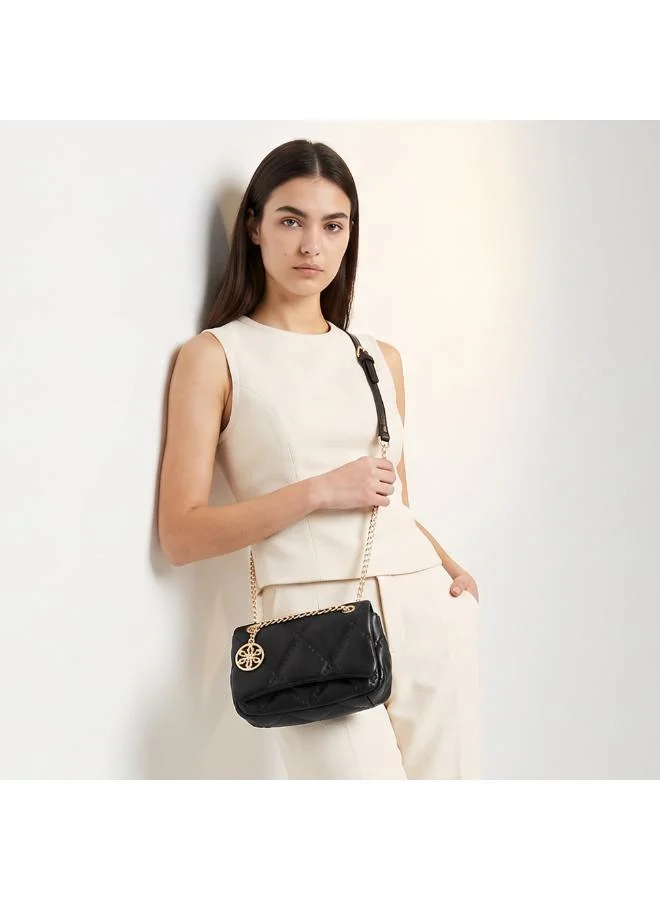Sasha Sasha Quilted Crossbody Bag with Chain Strap