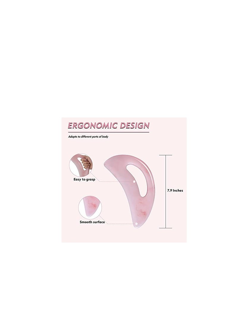 Loquat AICNLY Large gua sha Massage Tool, Lymphatic Drainage Massager,Muscle Scraping Massage Tools,Body Sculpting Anti Cellulite Tools for Man and Women (Pink) - Image 4