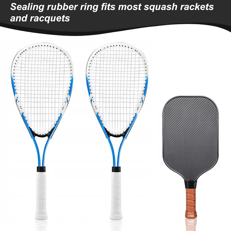KASTWAVE 10 Pcs Tennis Racket Silicone Racquet Grip Ring, Black Tennis Racket Handle Rubber Ring, Absorbent Overgrip in Place, Tennis Grip Band for Badminton Squash Baseball Racquetball Bat Handle - Image 3