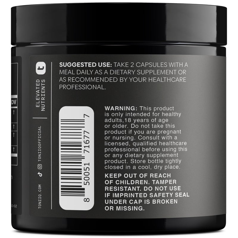 Toniiq Ashwagandha - Ultra High Potency 40:1 Extract with 25% Withanolides - Wild Harvested in India - Highly Concentrated & Third-Party Lab Tested - 60 Capsules - Image 3