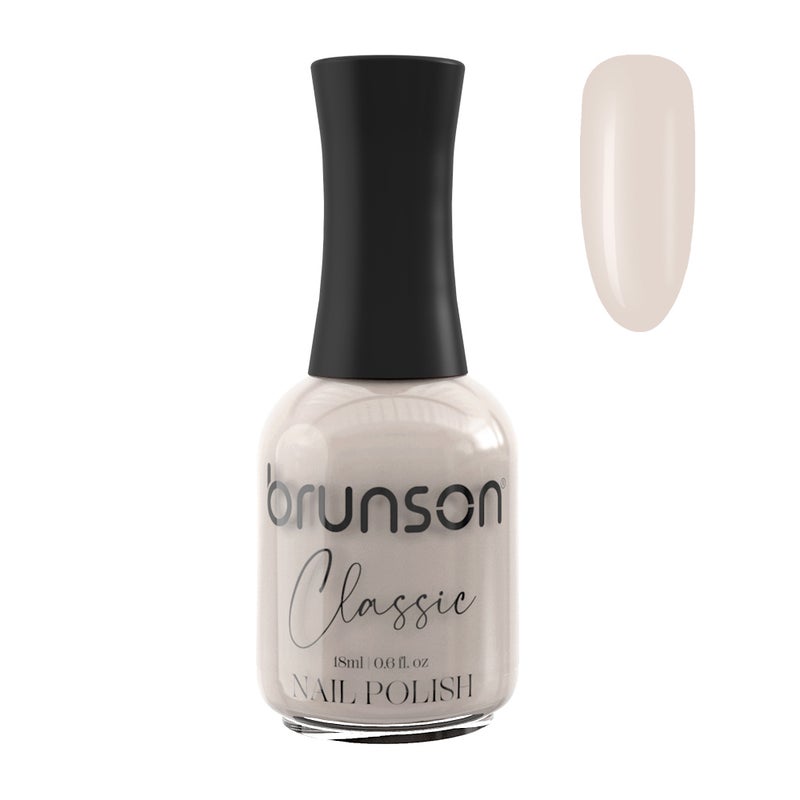 Brunson Classic Nail Polish 18ml Fast Dry Nail Lacquer Nail Harderner Normal Polish Glossy Gel Effect Quick Air Dry Long-Lasting Natural Nail Enamel Salon Quality Manicure Pedicure Regular Polish