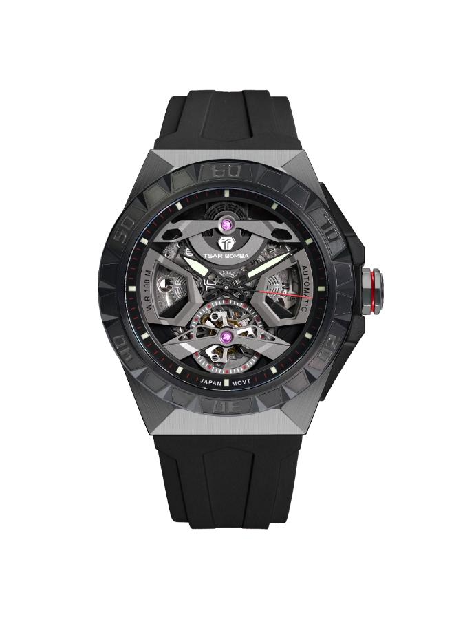 TSAR BOMBA Men's Rubber Automatic Watch TB8804A-01 - 316L Stainless Steel mm - Image 1