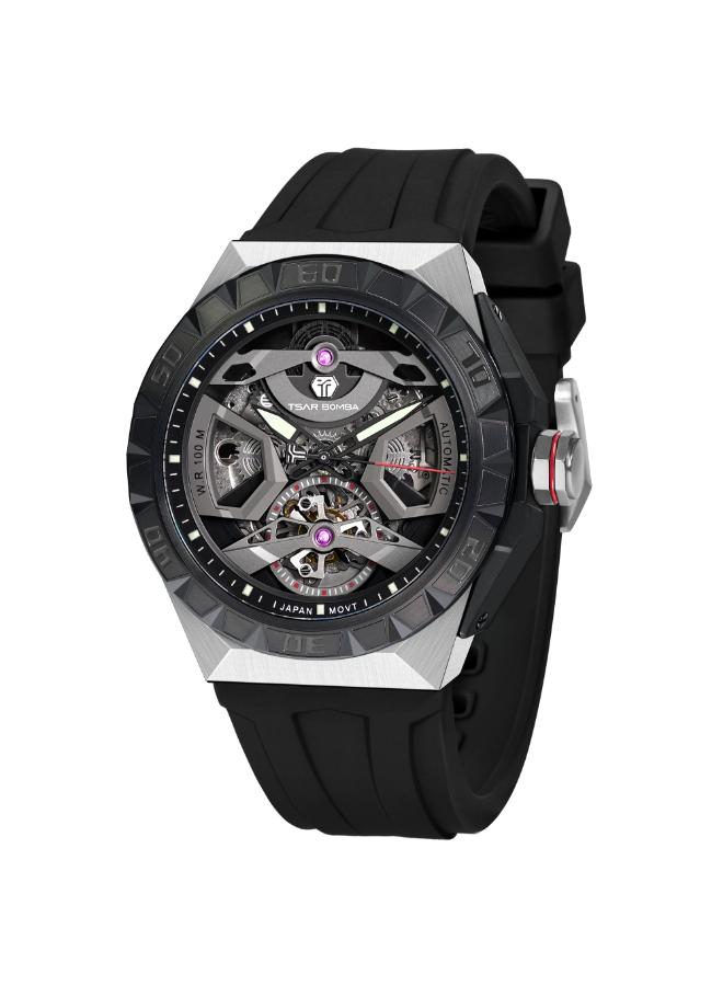 TSAR BOMBA Men's Rubber Automatic Watch TB8804A-01 - 316L Stainless Steel mm - Image 2