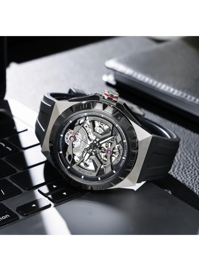 TSAR BOMBA Men's Rubber Automatic Watch TB8804A-01 - 316L Stainless Steel mm - Image 3