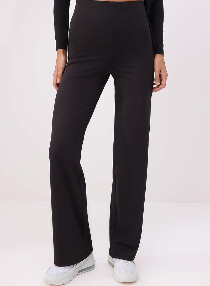 trendyol Black Diver/ Scuba Fabric Waist Shaping / Sculpting Sports Knitted Sweatpants - Image 3