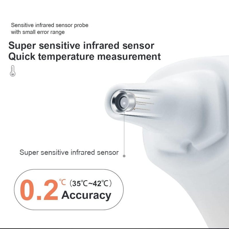 Berrcom Forehead and Ear Thermometer for Adults and Babies, Digital No-Touch Medical Thermometers with LED Display, 1s Instant Reading, Contactless Temperature Thermometer, Auto Shut-Off - Image 5