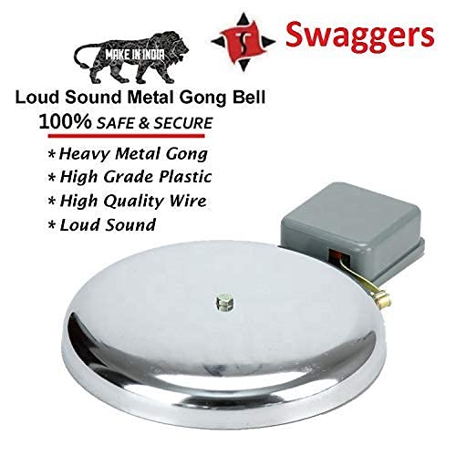 swaggers Metal Electric Gong Industrial School College Factory Bell, 12 inch, Silver - Image 4
