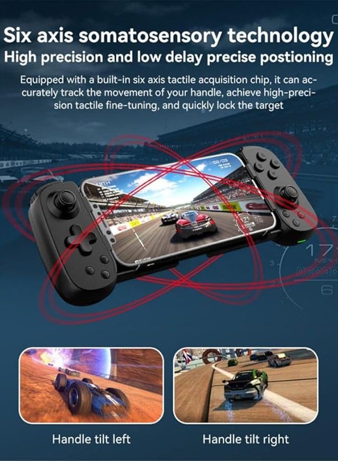 【Black D6】 【2023 Latest】 mobile game controller for iPhone, Android, XBox, Windows, Mac, Apple, Switch, Steam, Moonlight | - Image 5