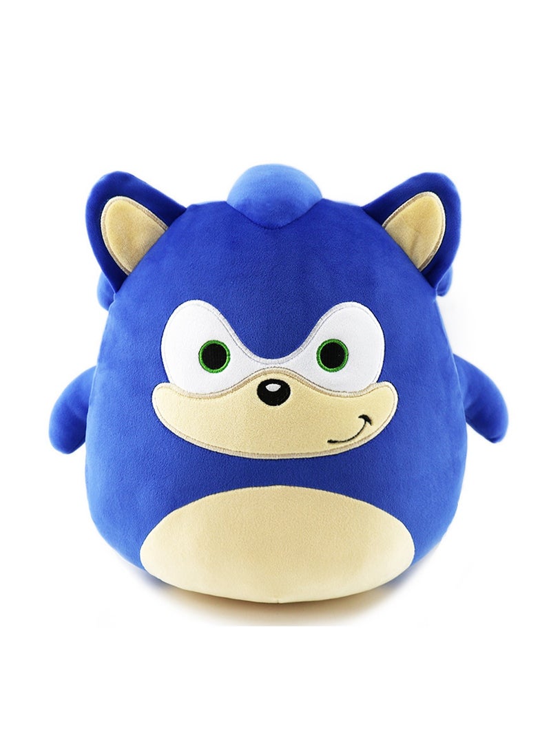35cm Blue Round The Hedgehog Plush Toy Creative Tumbler Toy Pillow Plush Doll, Boy Girl Gift - Image 1