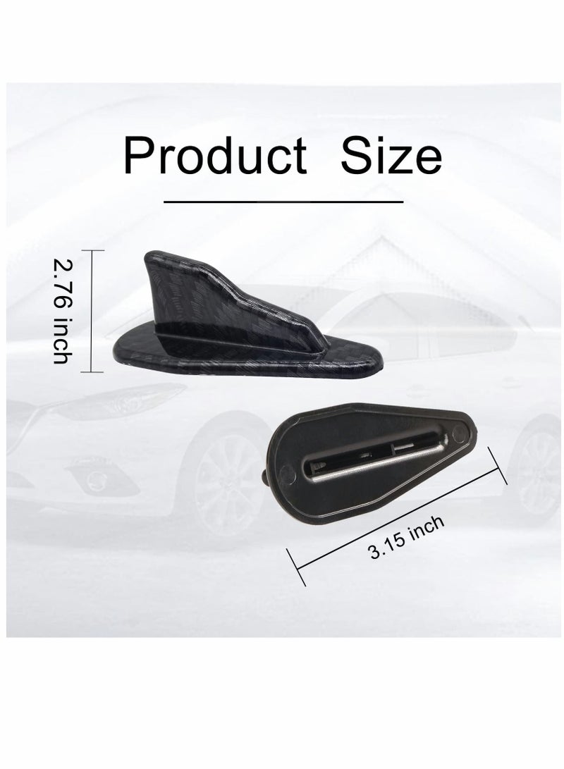 واي آند دي Diffuser Shark Fin Kit Compatible with Spoiler Roof Wing Air Vortex Generator Car Exterior Accessories Carbon Fiber Black (10 PCS) - Image 2