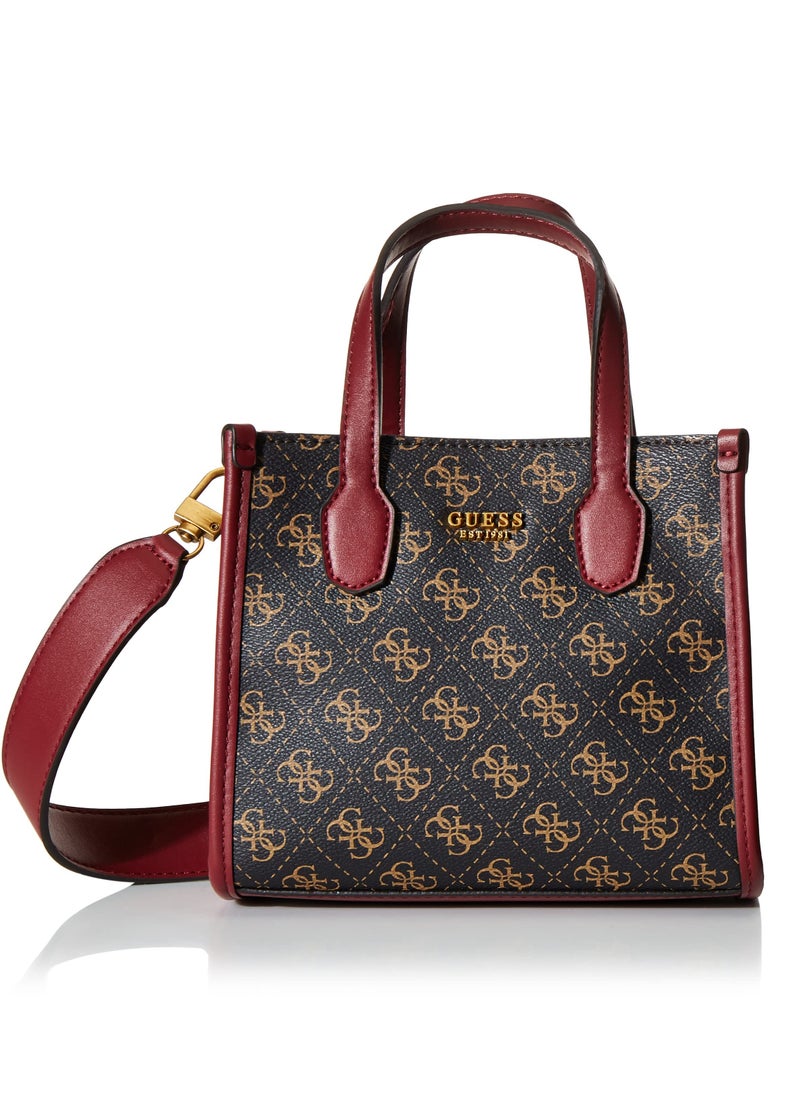 GUESS - GUESS Womens Silvana 4G Logo Mini Shoulder Crossbody Tote Handbag - Image 1