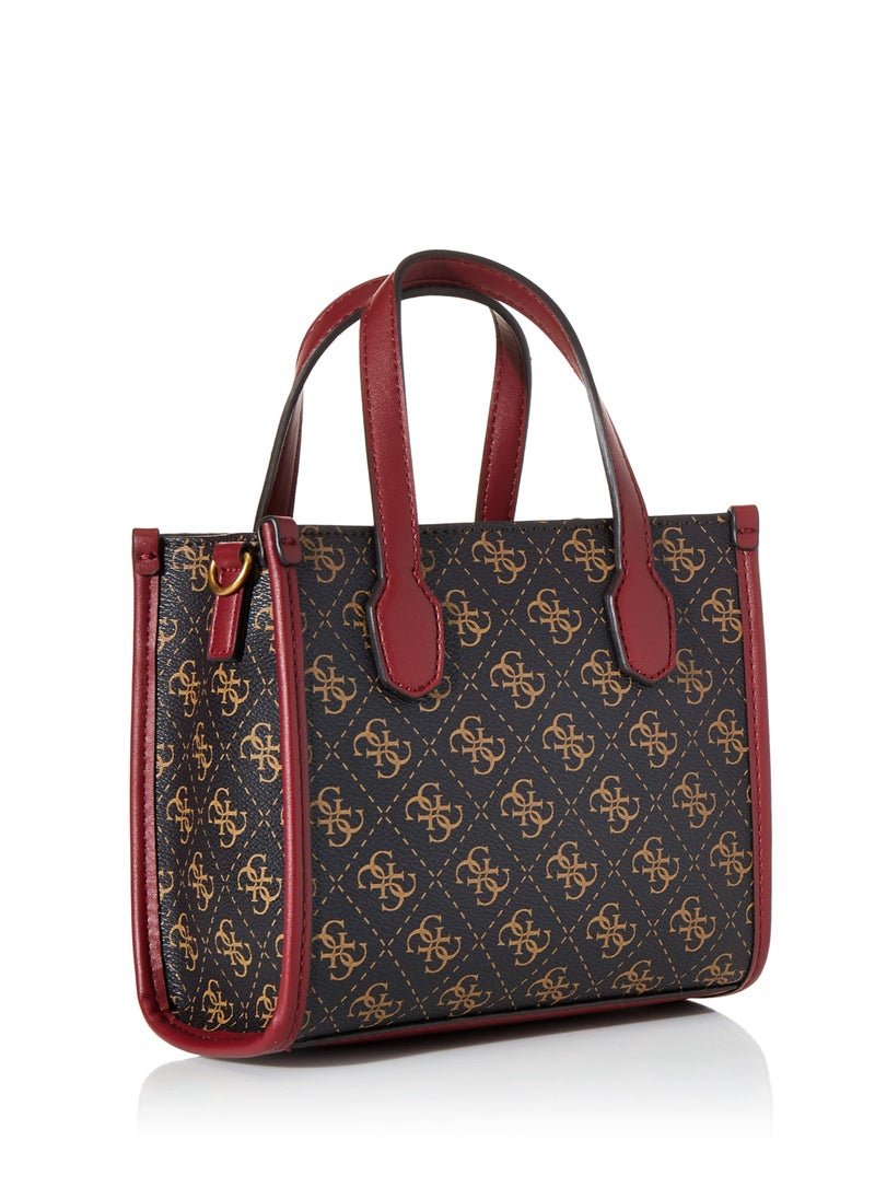 GUESS - GUESS Womens Silvana 4G Logo Mini Shoulder Crossbody Tote Handbag - Image 1