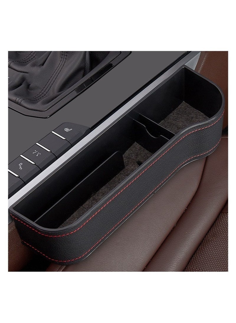KENSON Car seat gap storage box multi-function gap storage box car supplies car built-in bag storage boxCar Seat Gap Filler, Multifunctional Car Seat Organizer with Cup Holder, Car Console Side Organizer for Cellphones, Wallets, Keys, Coin, Cards, Sunglasses, Driver SidePack of 2 - Black - Image 4