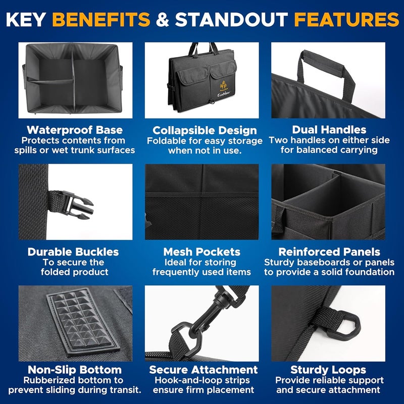 EcoNour Collapsible Trunk Organizer for Car - Image 5