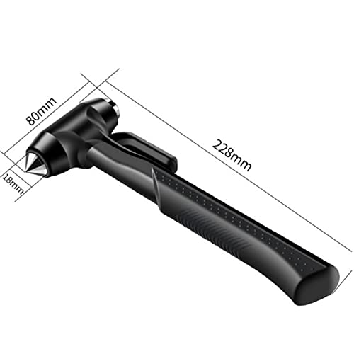 SYGA Emergency Window Breaking Tool with Long Handle, Escape LifeSaving Hammer Car Safety Hammer for Large Car, Bus - Black - Image 3