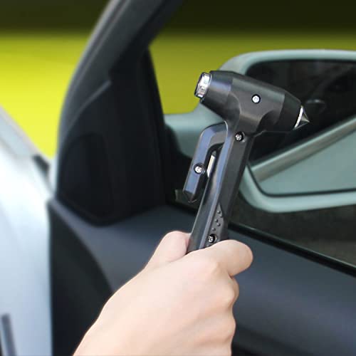 SYGA Emergency Window Breaking Tool with Long Handle, Escape LifeSaving Hammer Car Safety Hammer for Large Car, Bus - Black - Image 5