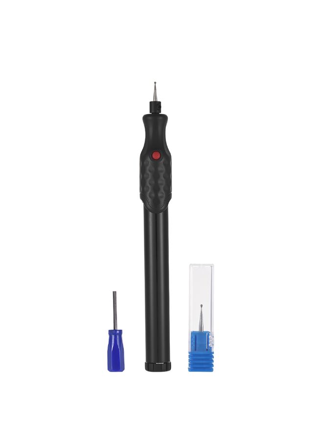 إسكدنيا قلم حفر كهربائي لاسلكي صغير أسود - Image 4