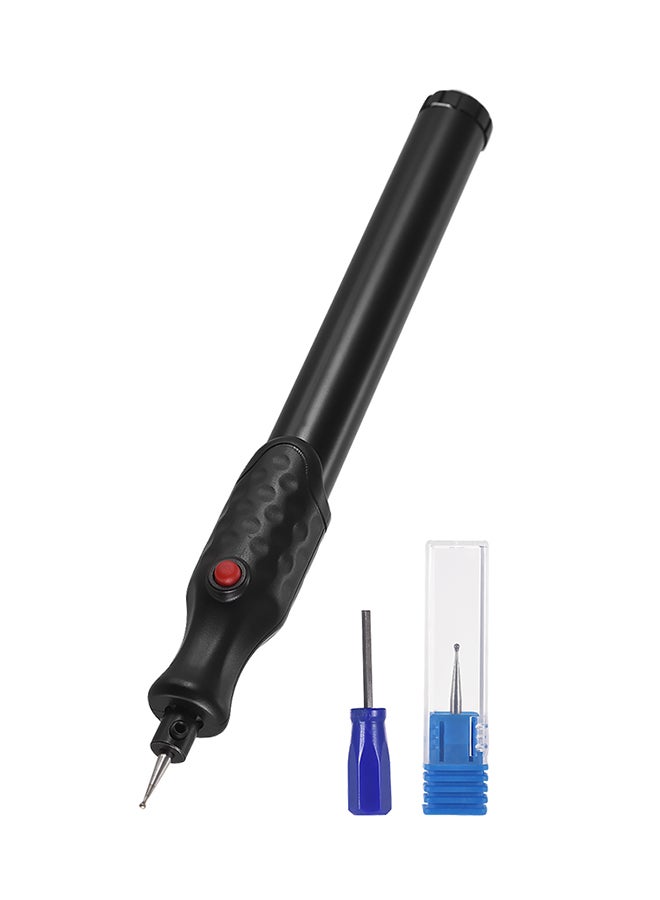 إسكدنيا قلم حفر كهربائي لاسلكي صغير أسود - Image 1