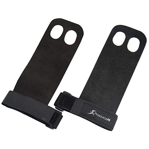 ProsourceFit Gymnastics Hand Grips PU Leather Pair for Pull-Ups, Weight Lifting and Kettlebell Exercises, S-M - Image 1