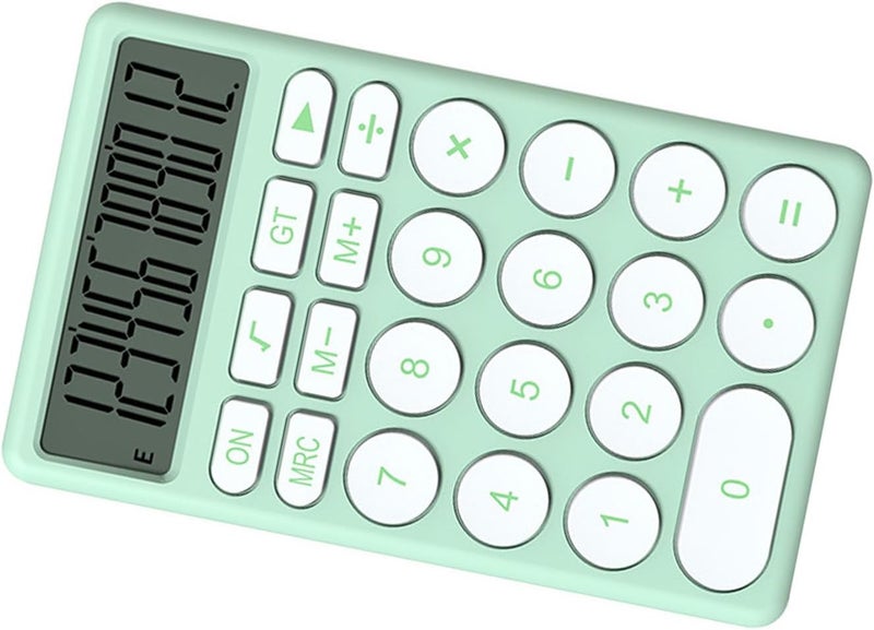 Zerodis Cartoon Calculator, Cute 8 Digit LCD Display with Large Screen and Quiet Keyboard, for School Kids Students Home Office (Green) - Image 2
