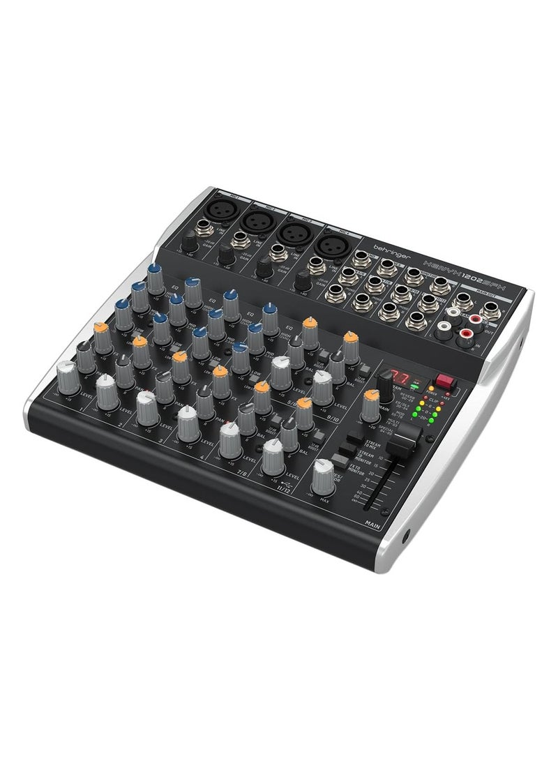 Behringer Mixer Audio 12 CH (4Mono & 4 Stereo) w/ FX Processor and USB Streaming Interface 1202SFX - Image 2