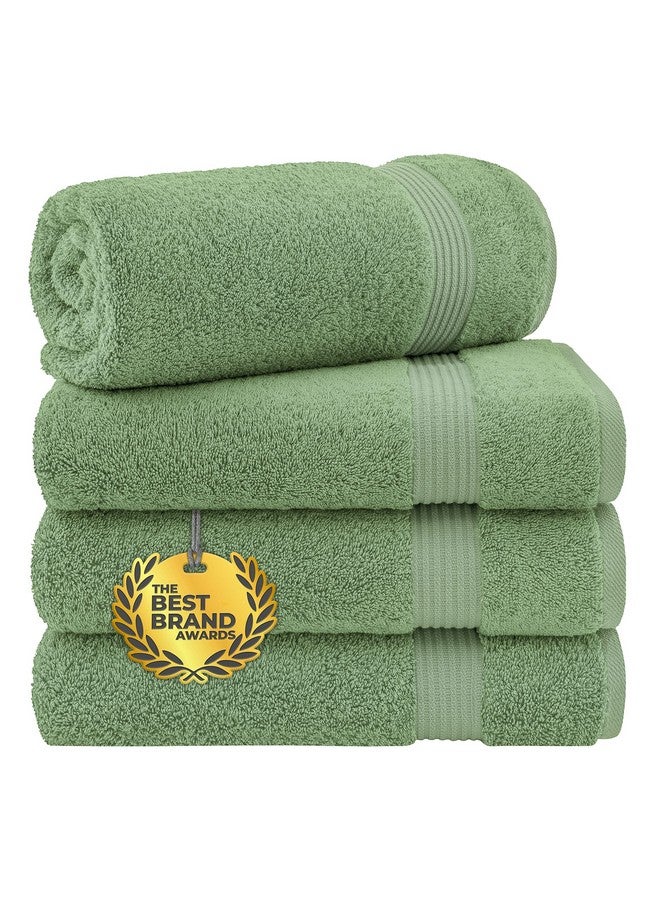 Cotton Paradise Cotton Paradise 100% Cotton 4 Piece Bath Towels for Bathroom  - Image 1