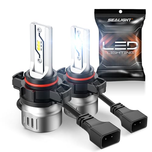 SEALIGHT 5202 LED Fog Light Bulbs, 10000LM Strong Penetration 5202 5201 PS19W PS24W Fog Lights LED Bulbs 600% Brightness Upgrade 6500K Cool White, 1:1 Size Plug-and-Play for Trucks Cars, Pack of 2 - Image 1